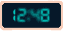 Image of alarm clock, its numbers blurred, representing the view with blurriness